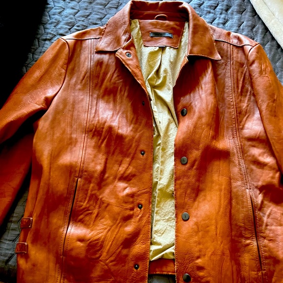 John Varvatos vintage calf skin jacket size 50.Fits medium to a sm. Large